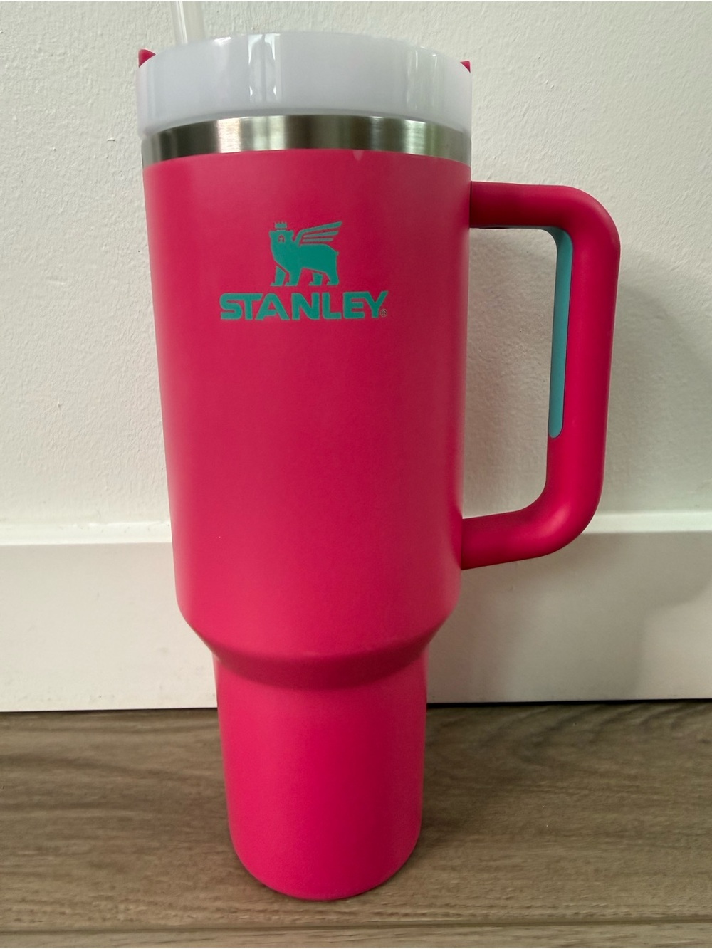 Stanley Heat Wave 40oz Quencher H2.0 Hot Pink Teal Tumbler